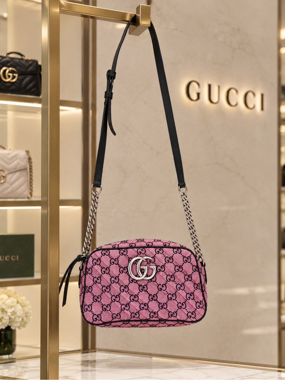 Gucci GG Canvas Marmont Small Camera Bag